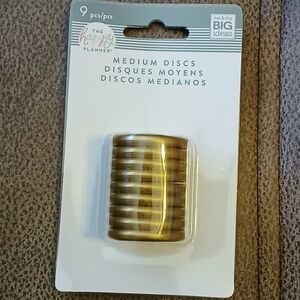 The Happy Planner Medium discs 9 pieces gold